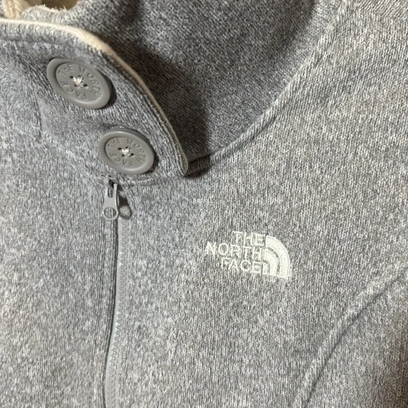The North Face Lunabrooke Full Zip Sweater Jacket Heather Gray - Sz. Small - Picture 4 of 14